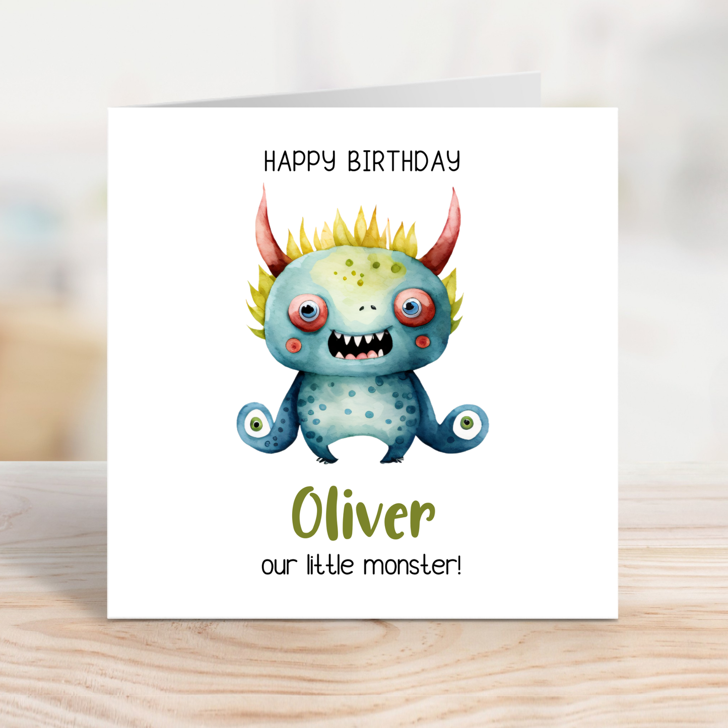 Editable Birthday Card - Monster