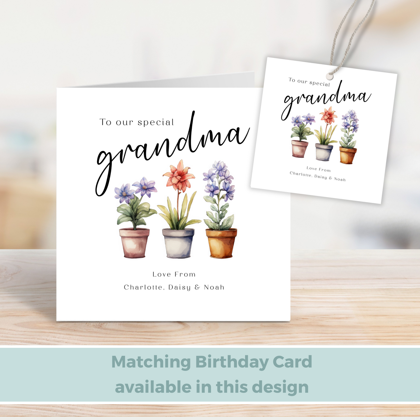Editable Grandma Birthday Gift Tag