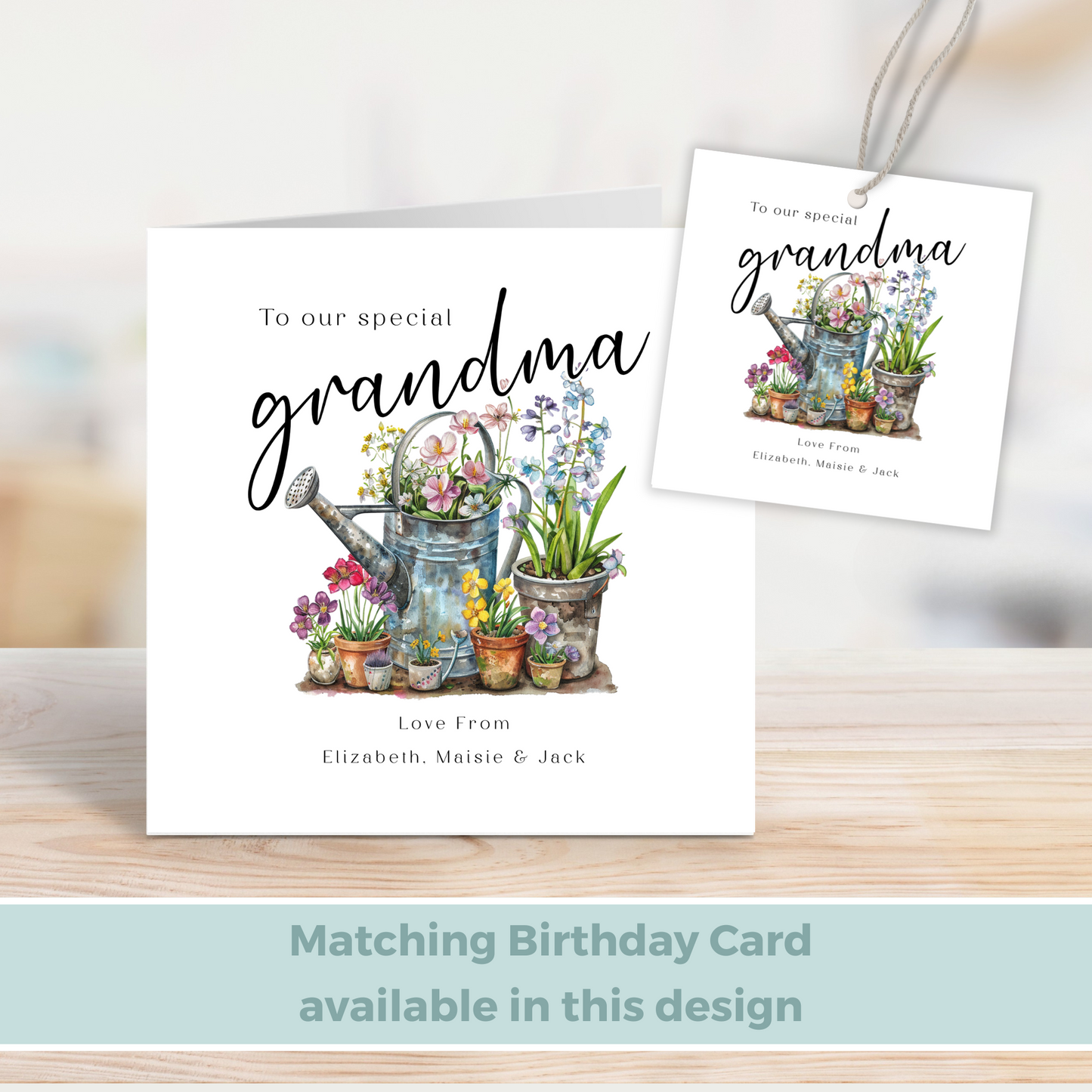 Editable Grandma Birthday Gift Tag