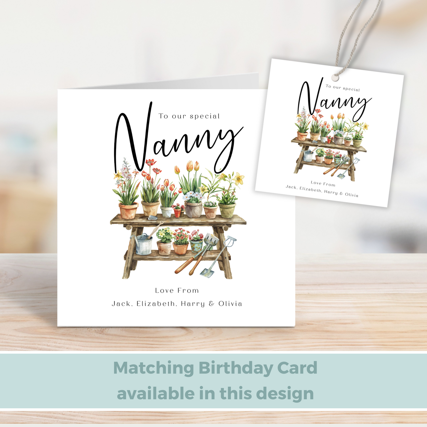 Editable Nanny Birthday Gift Tag