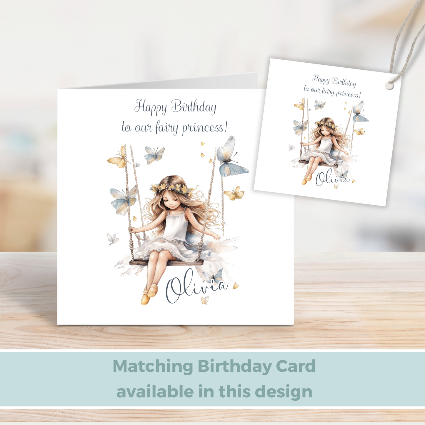 Editable Fairy Princess Birthday Gift Tag