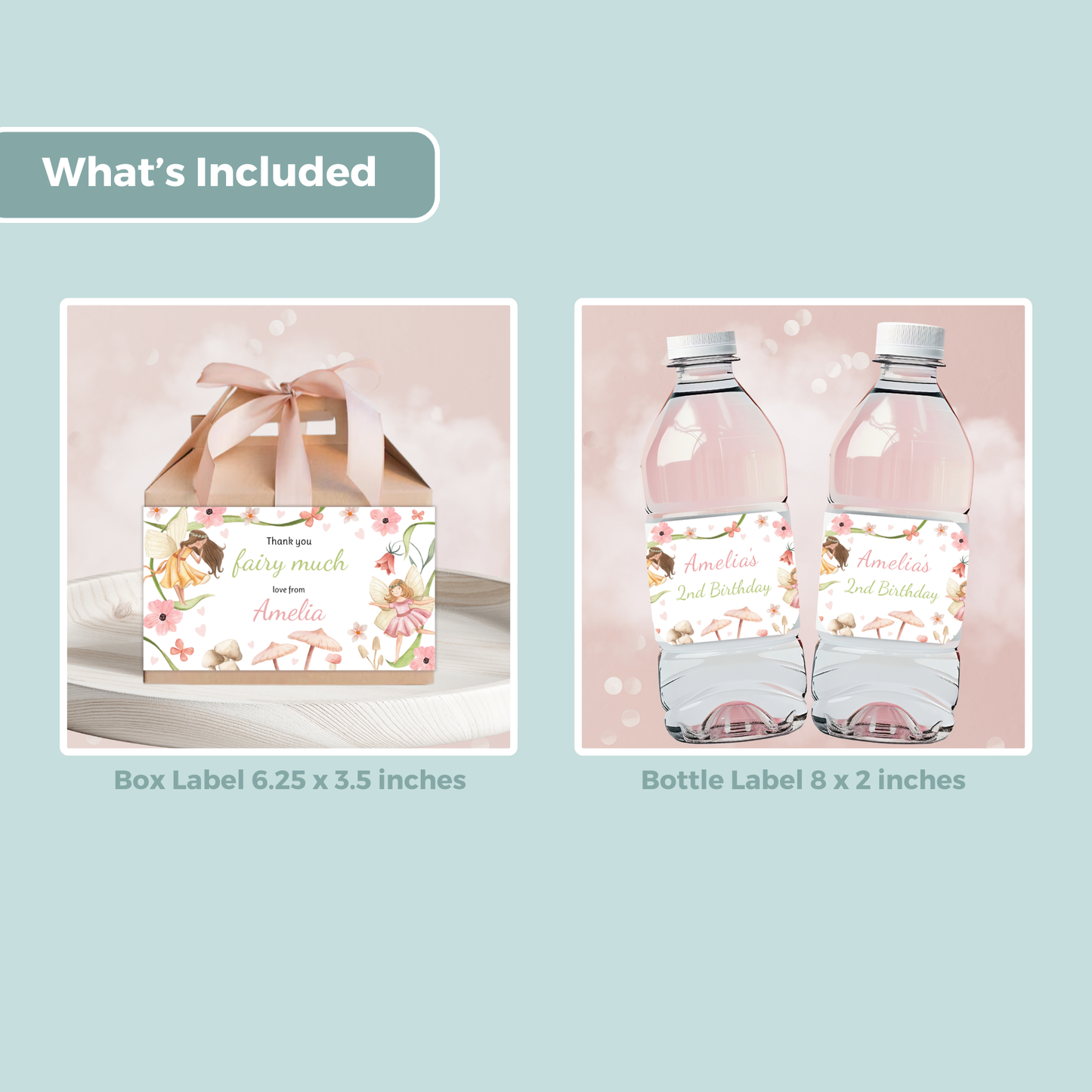Editable Birthday Bundle - Fairy