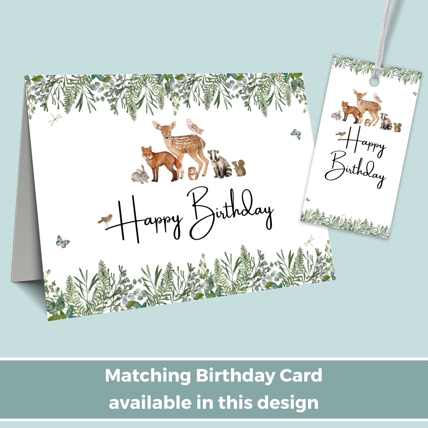 Printable Birthday Gift Tag - Woodland Animal