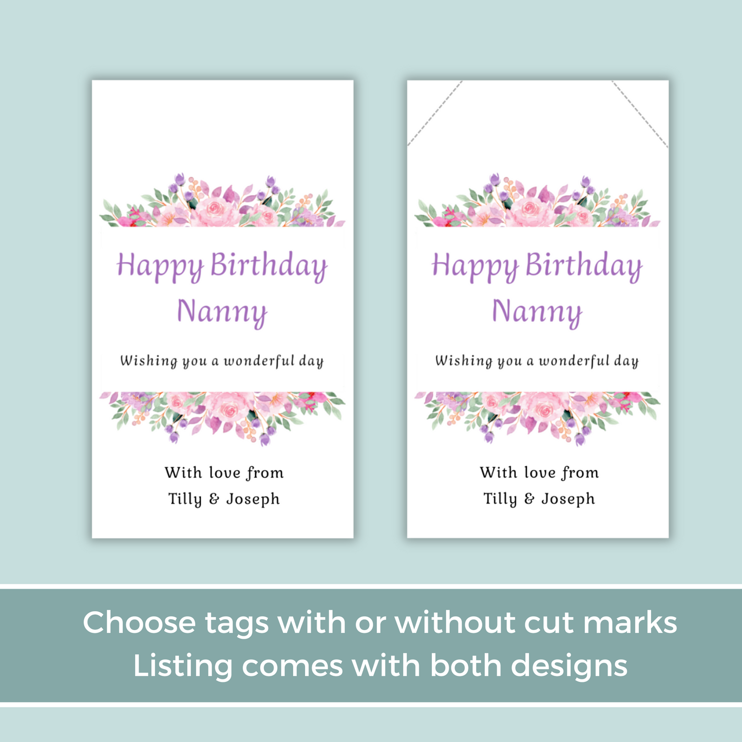 Editable Birthday Gift Tag - Nanny