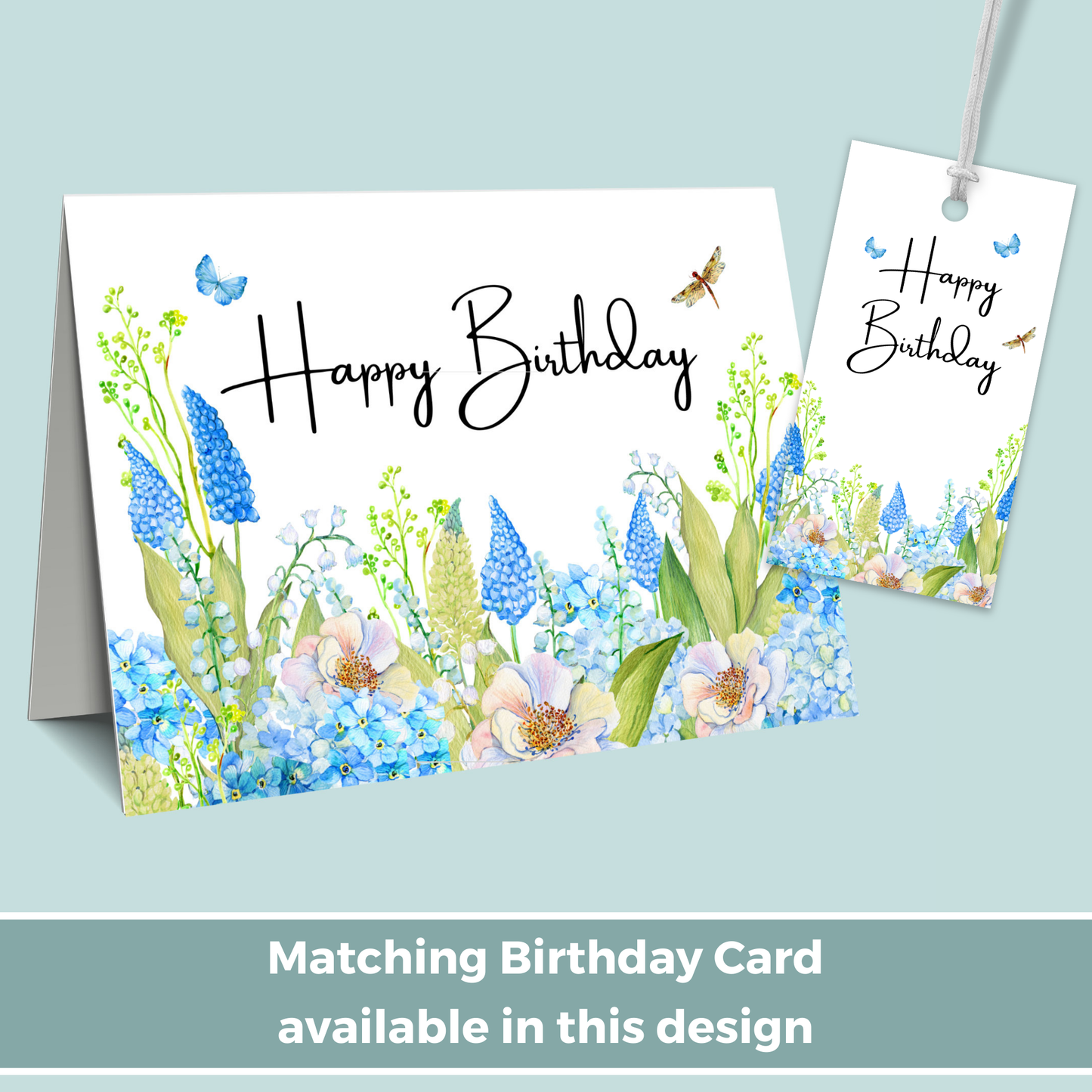 Printable Birthday Gift Tag - Spring Flowers