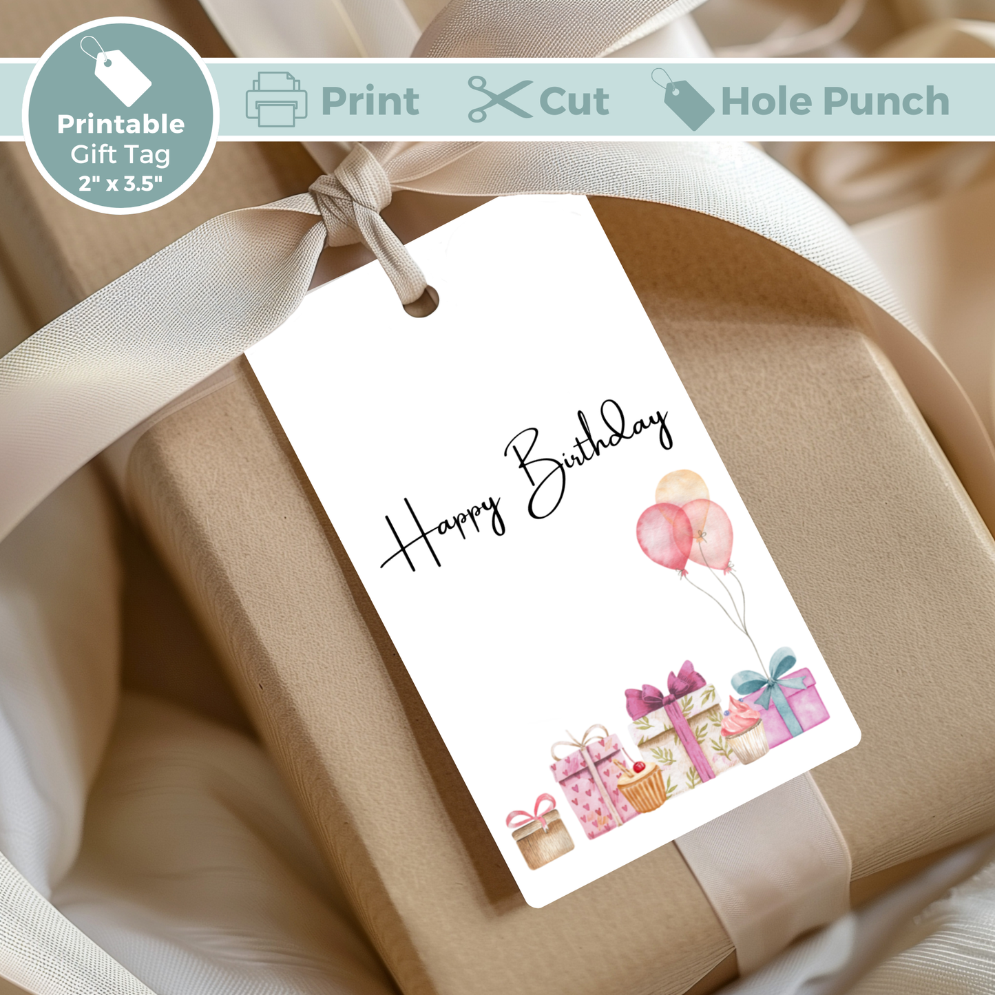 Printable Birthday Gift Tag - Presents
