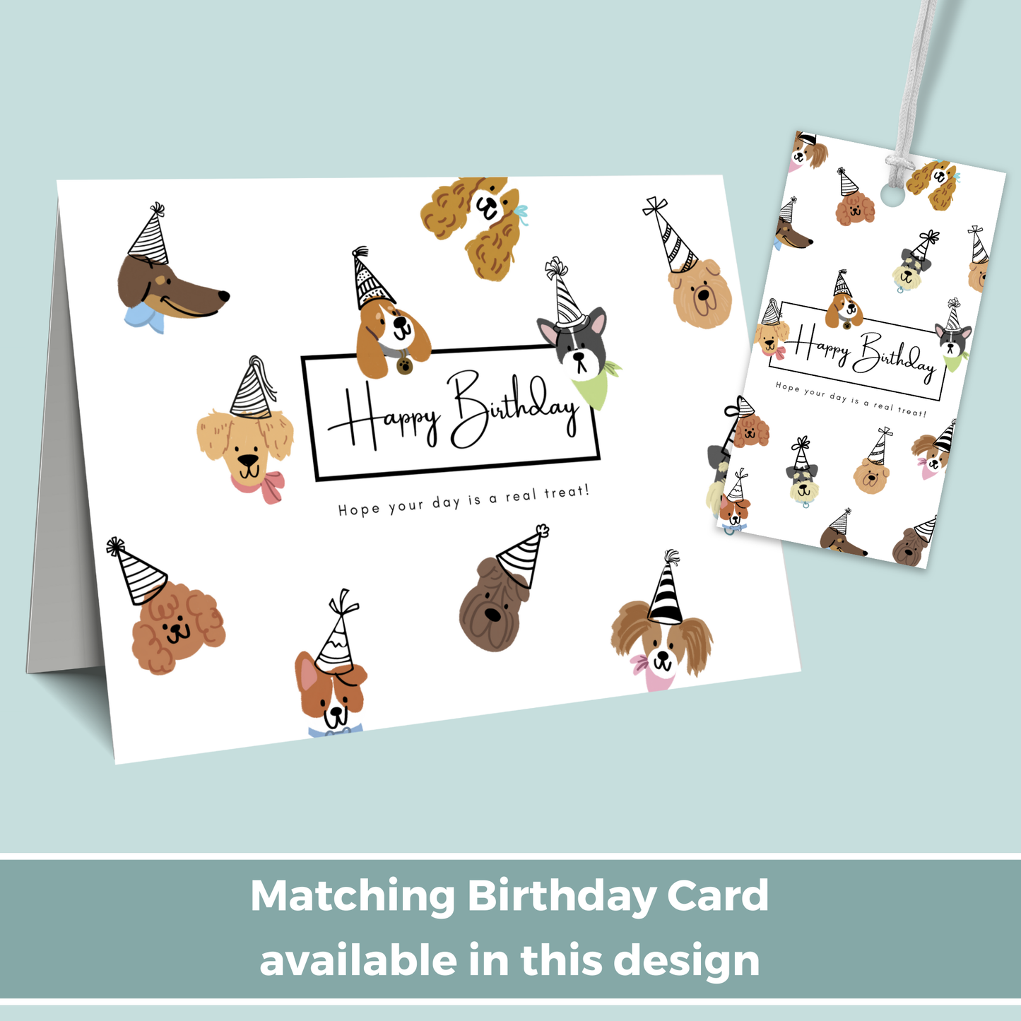 Printable Birthday Gift Tag - Cute Dogs