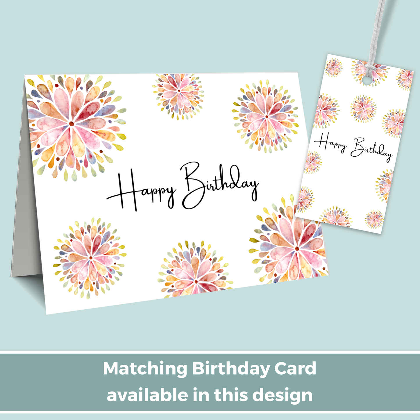 Printable Birthday Gift Tag - Flowers