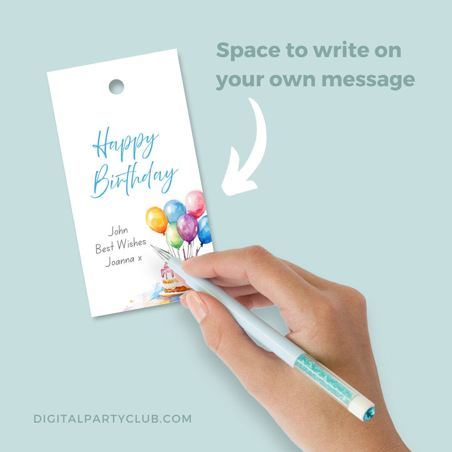 Printable Birthday Gift Tag - Floral