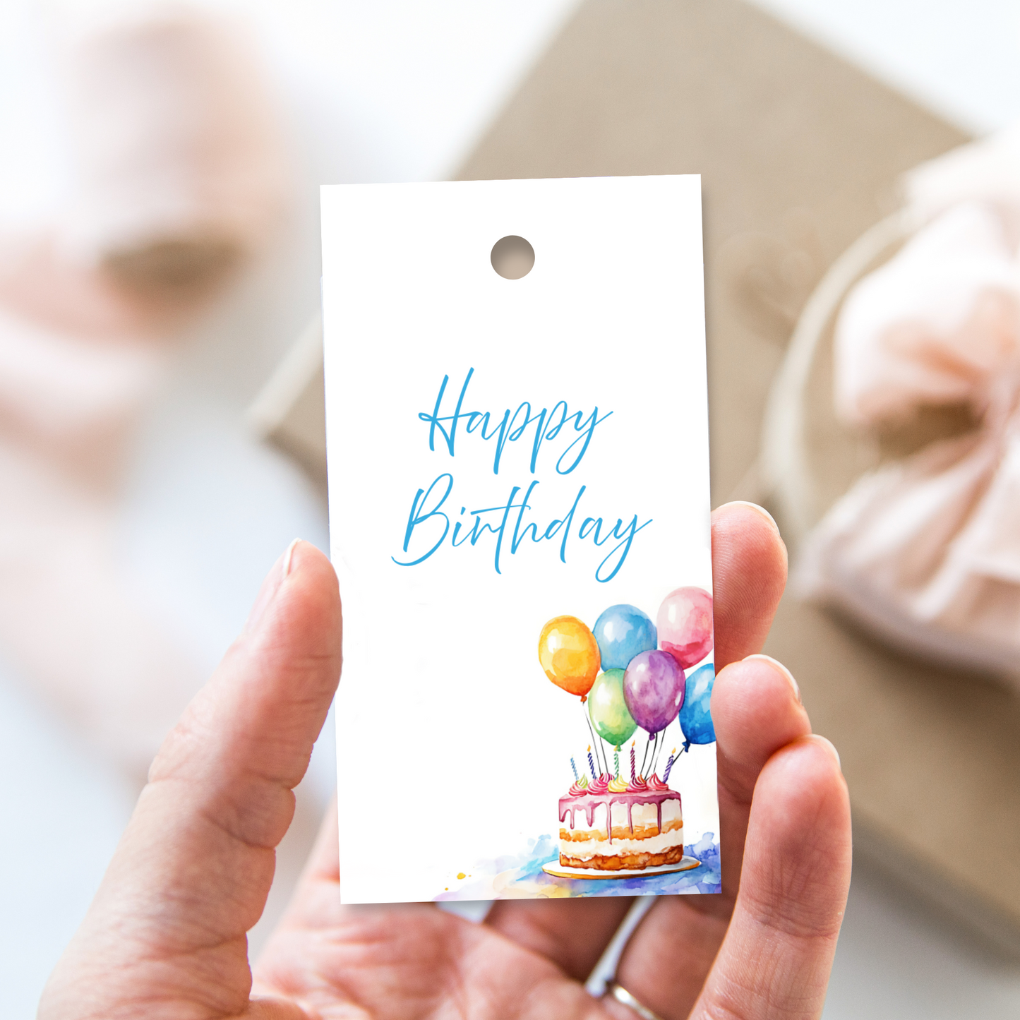 Printable Birthday Gift Tag - Floral