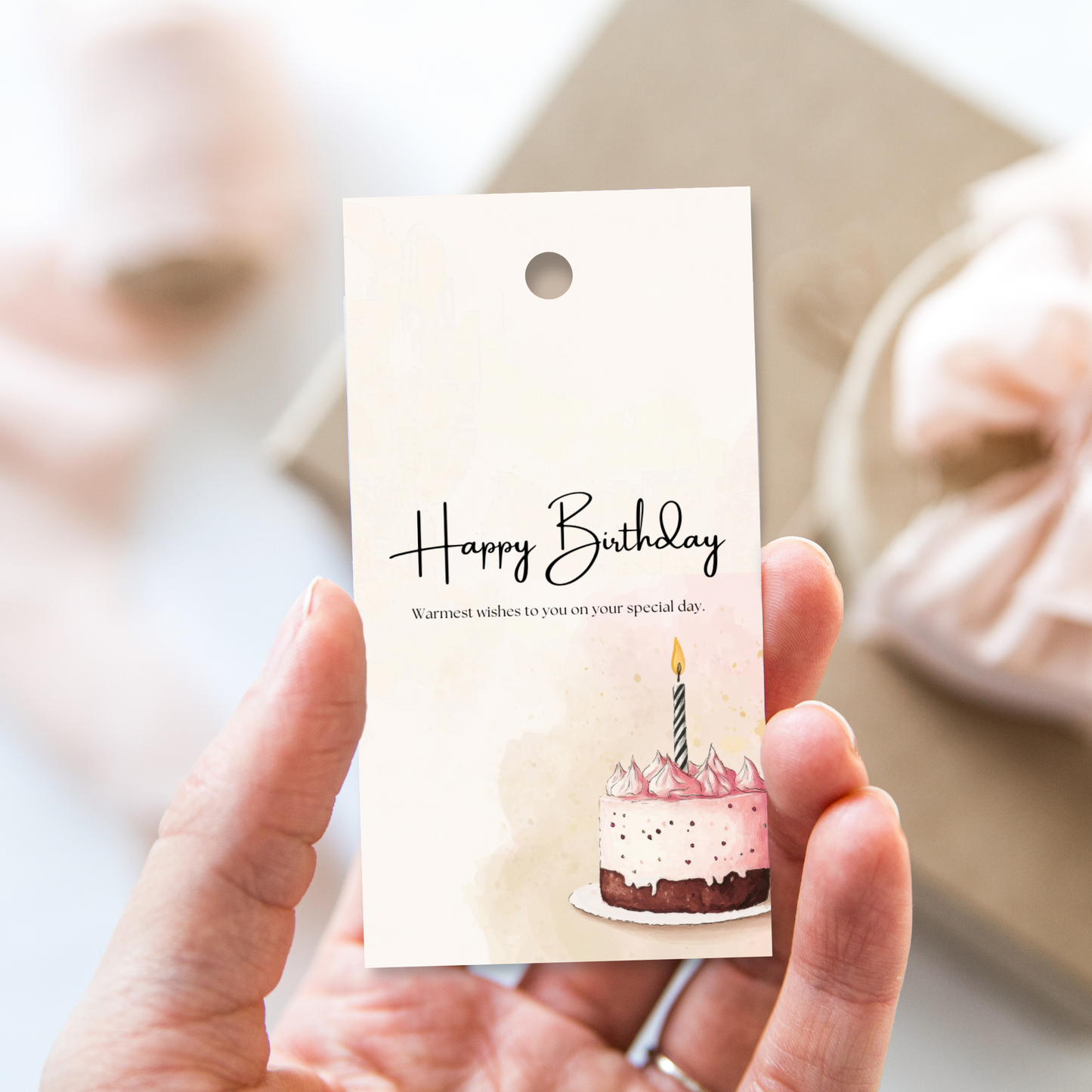 Printable Birthday Gift Tag - Cake