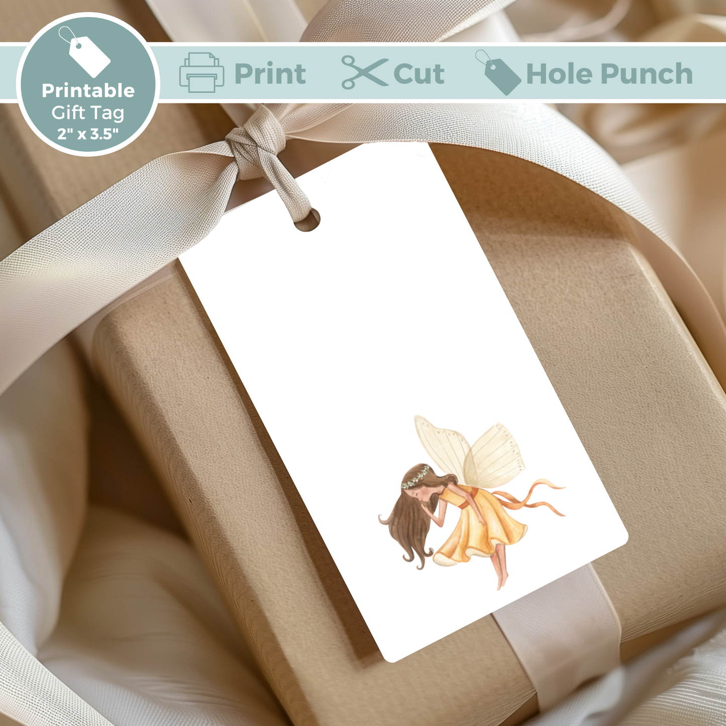 Printable Birthday Gift Tag Bundle - Fairy