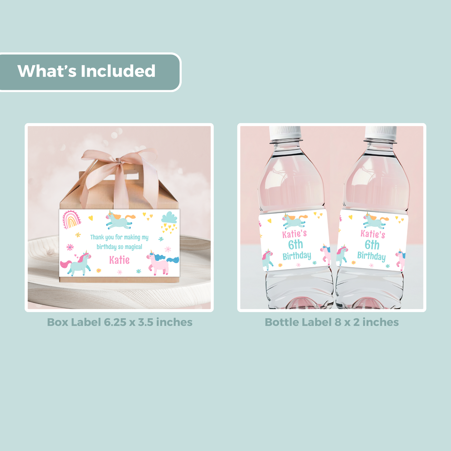 Editable Birthday Bundle - Unicorn