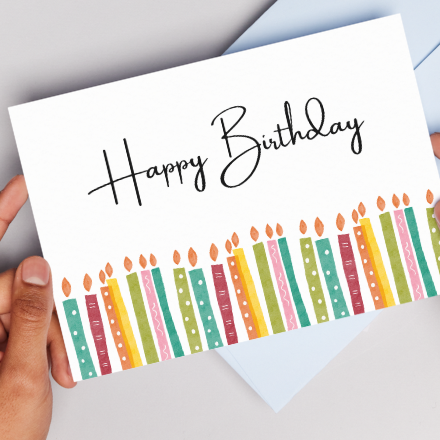 Printable Birthday Card - Candles