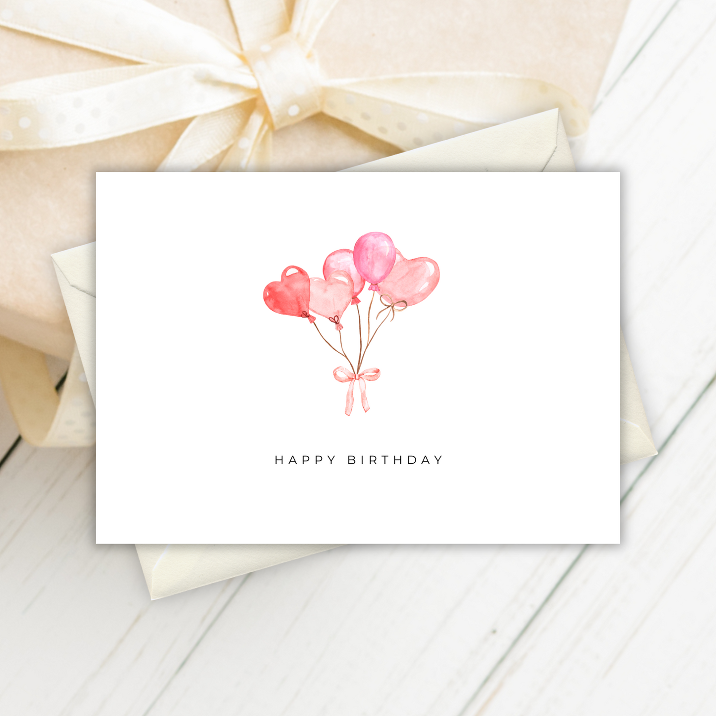 Printable Birthday Card - Balloons