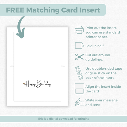Printable Birthday Card - Woodland Animals