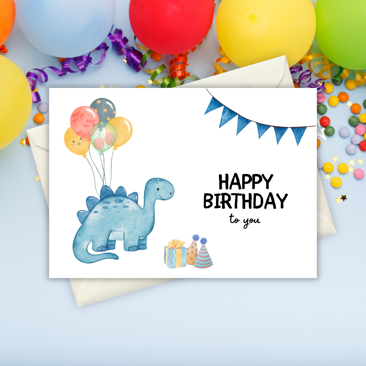 Printable Birthday Card - Dinosaur