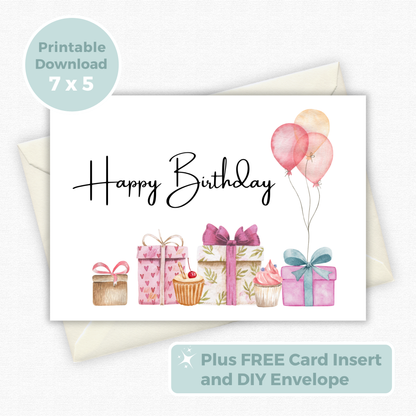 Printable Birthday Card - Presents