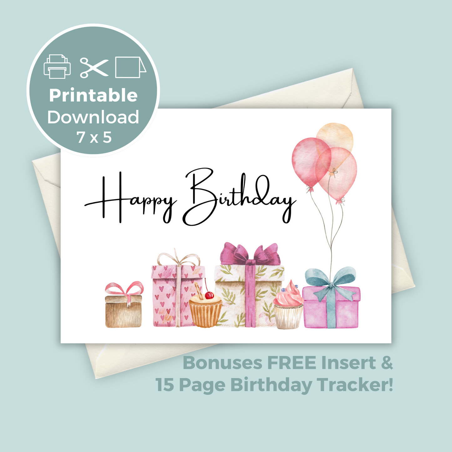 Printable Birthday Card - Presents