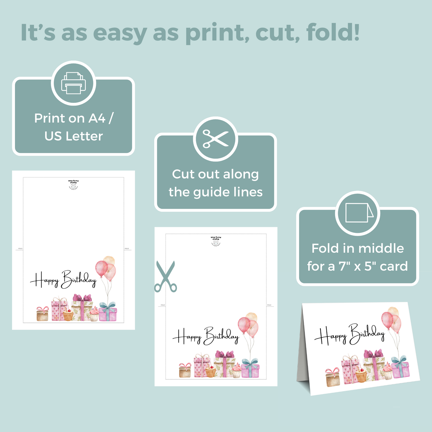 Printable Birthday Card - Presents