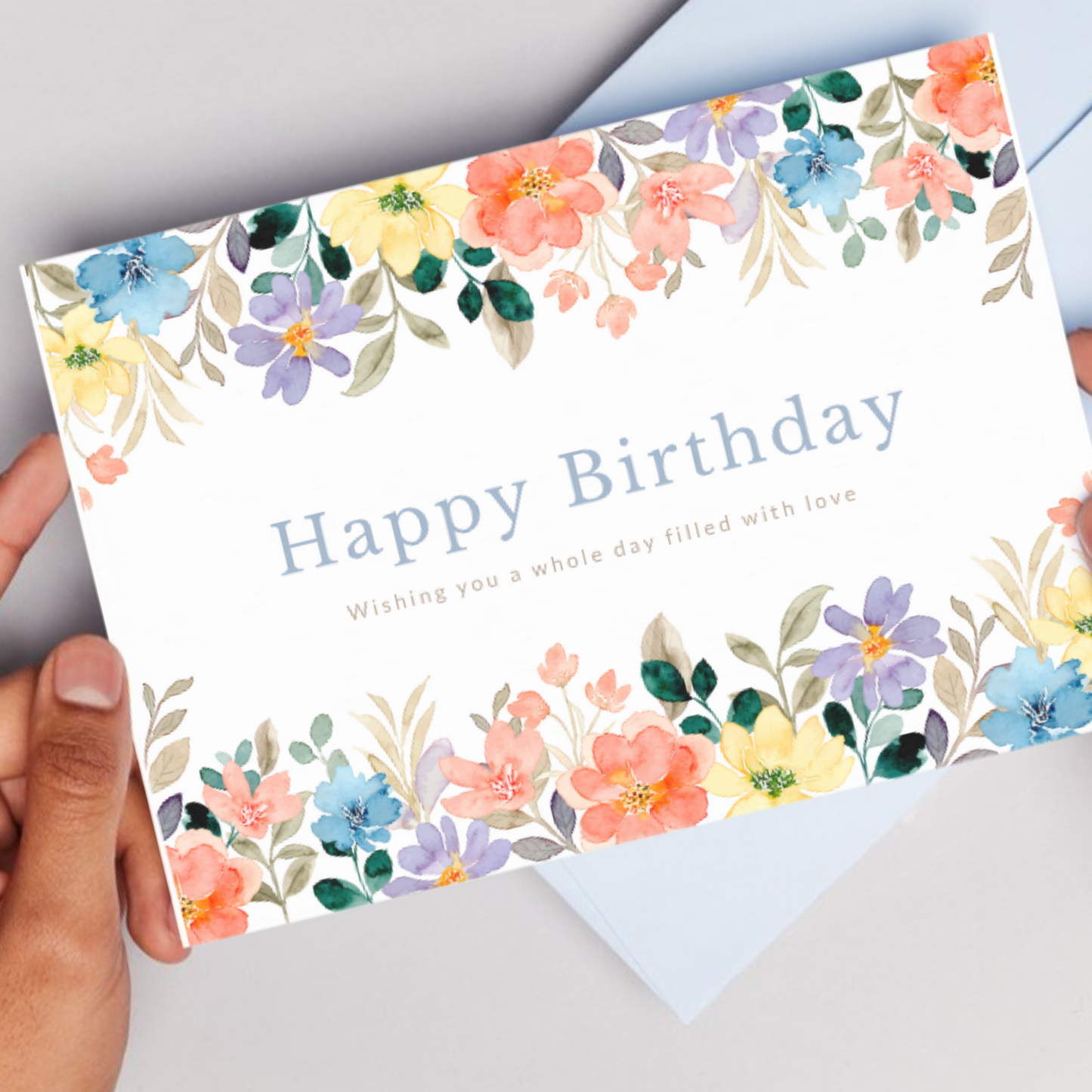 Printable Birthday Card - Flowers