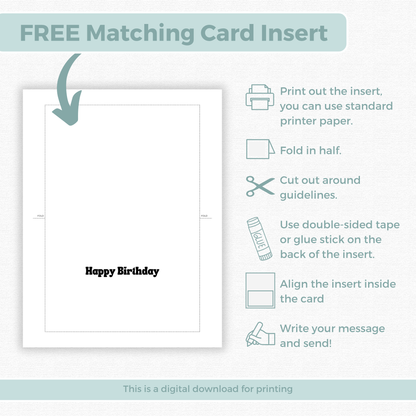 Printable Birthday Card - Purrfect