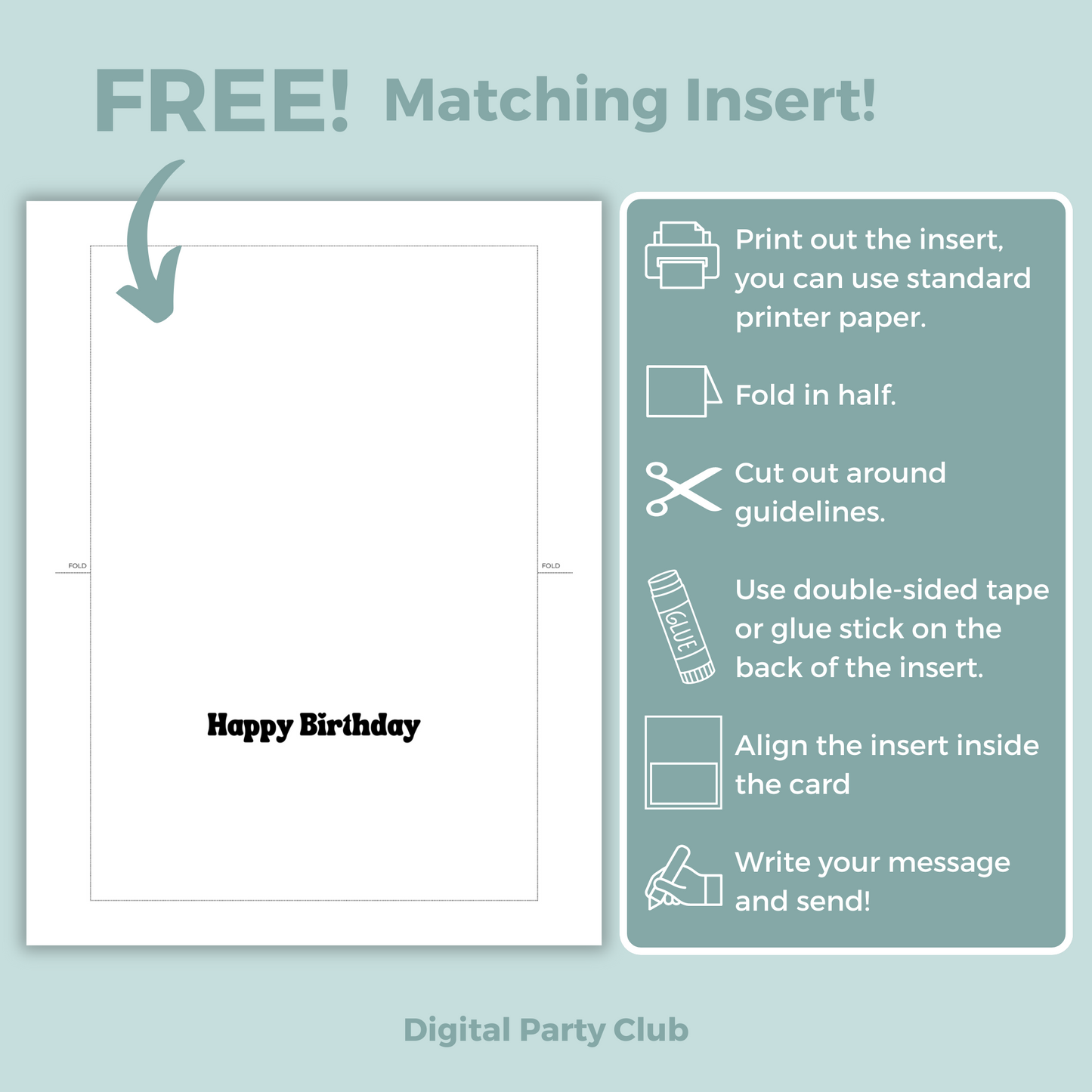 Printable Birthday Card - Purrfect