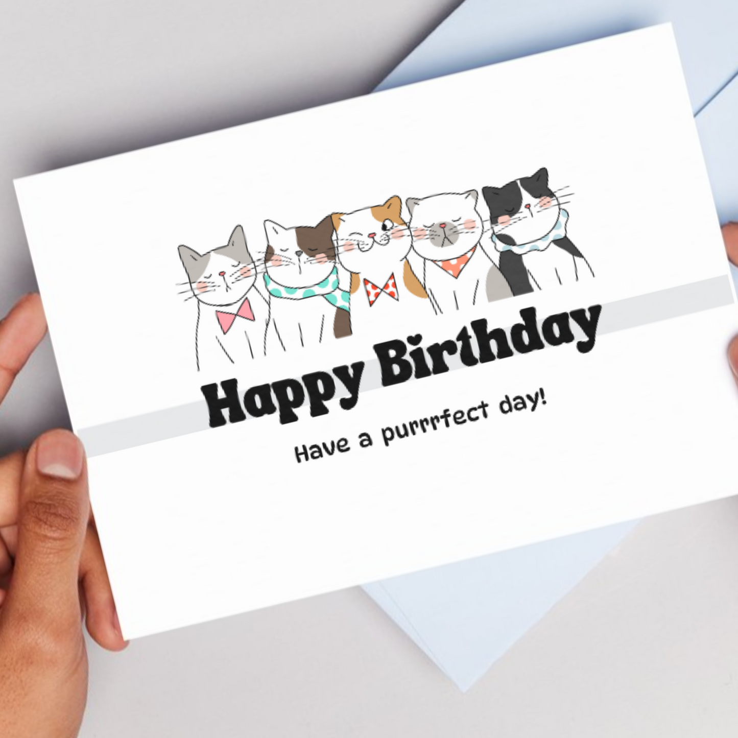 Printable Birthday Card - Purrfect