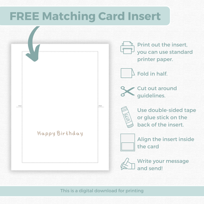 Printable Birthday Card - Cheeky Monkey