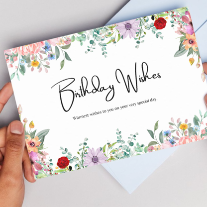 Printable Birthday Card - Floral