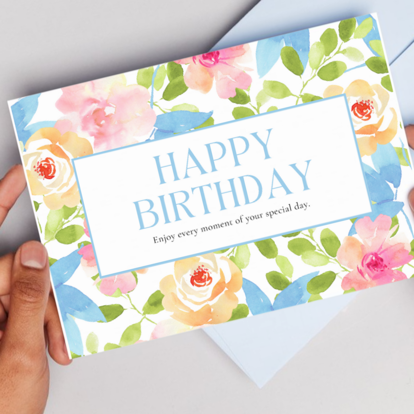 Printable Birthday Card - Floral