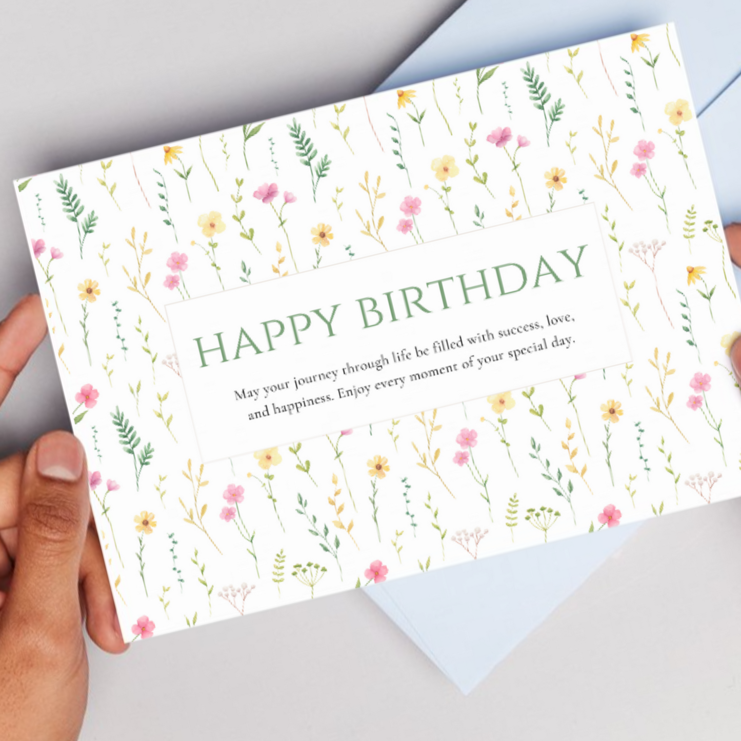 Printable Birthday Card - Pretty Flowers