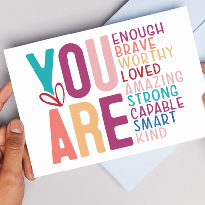 Printable Birthday Card - You Are Enough
