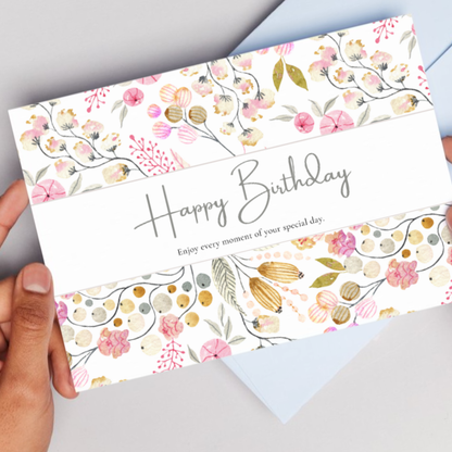 Printable Birthday Card - Flowers