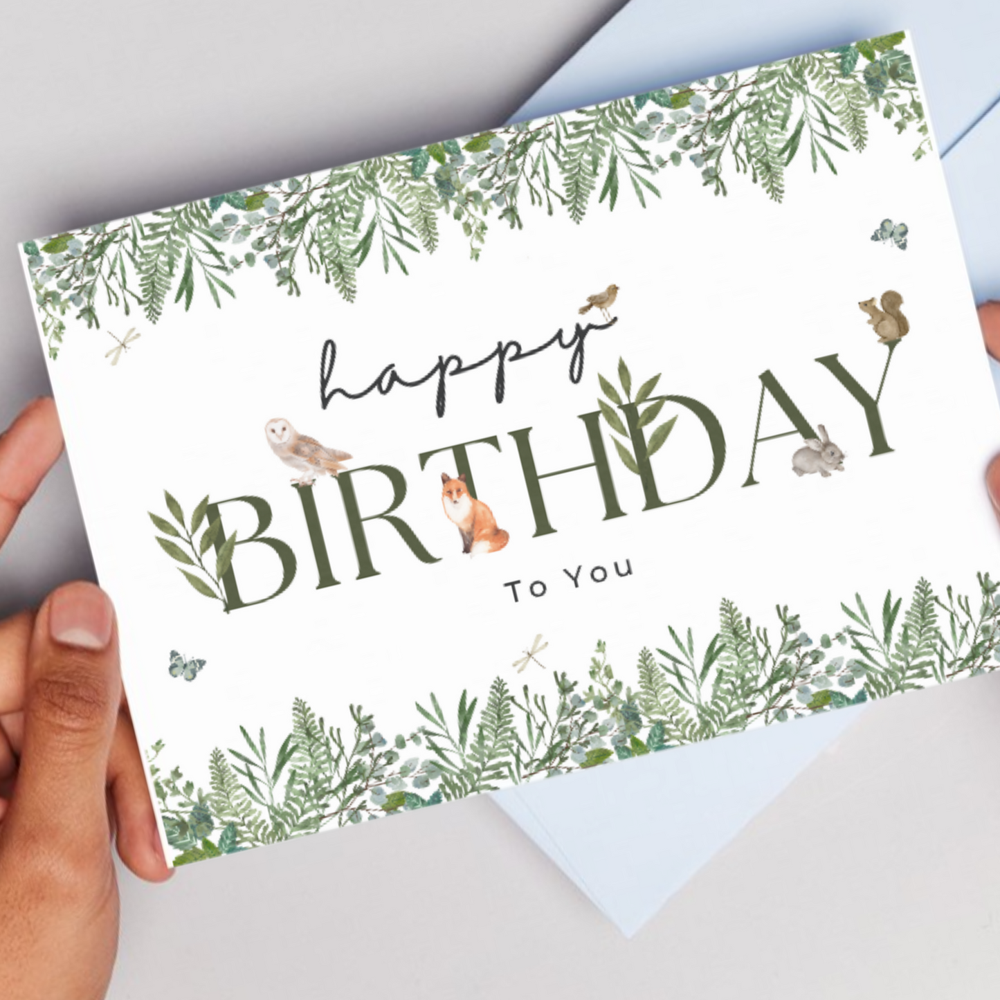 Printable Birthday Card - Woodland Animals