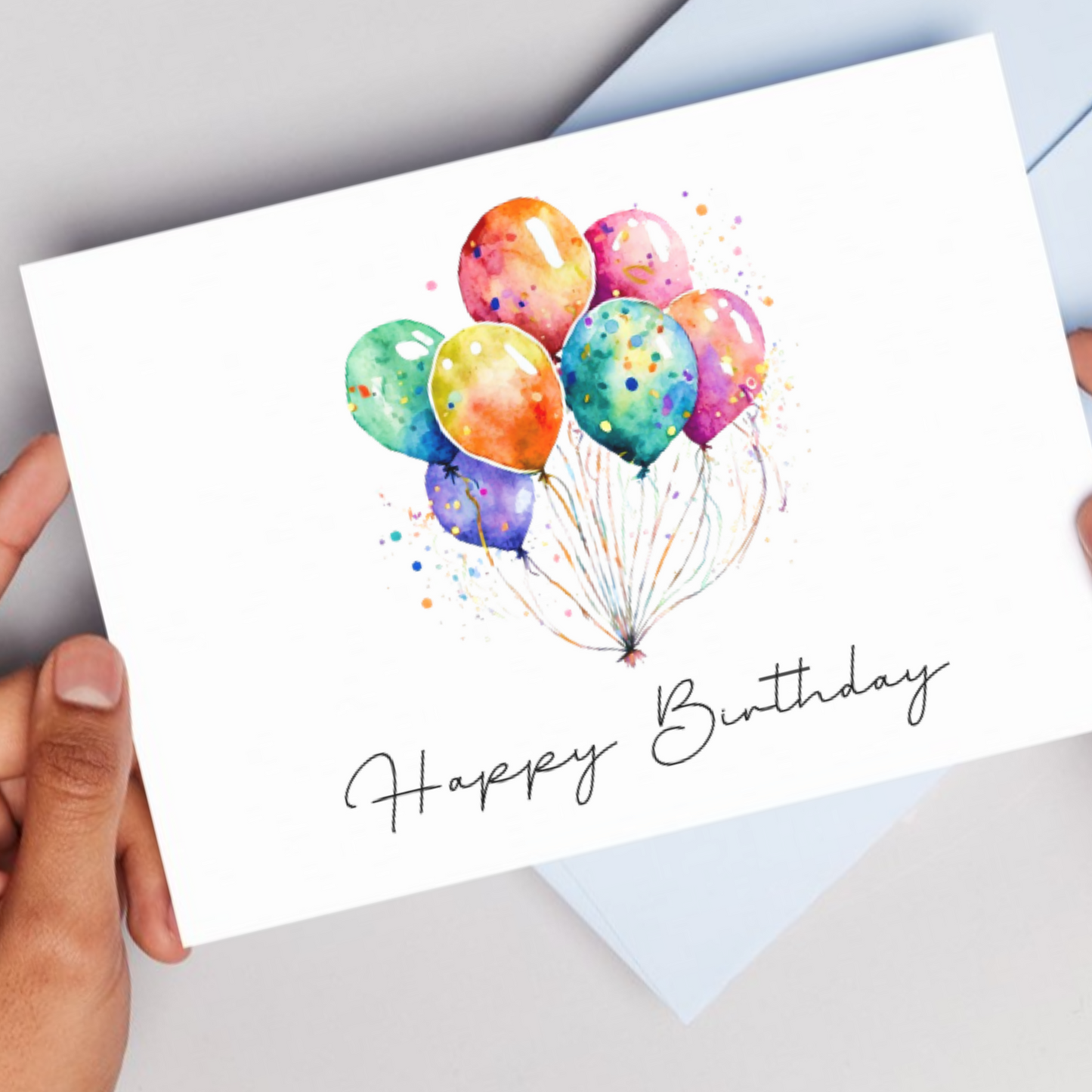 Printable Birthday Card - Balloons