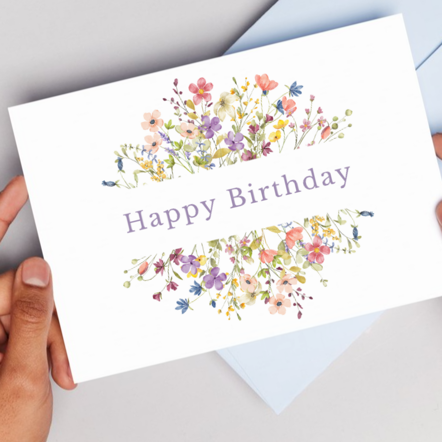 Printable Birthday Card - Wild Flowers