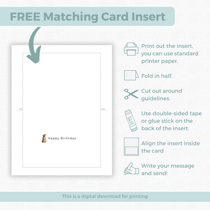 Printable Birthday Card - Fishing