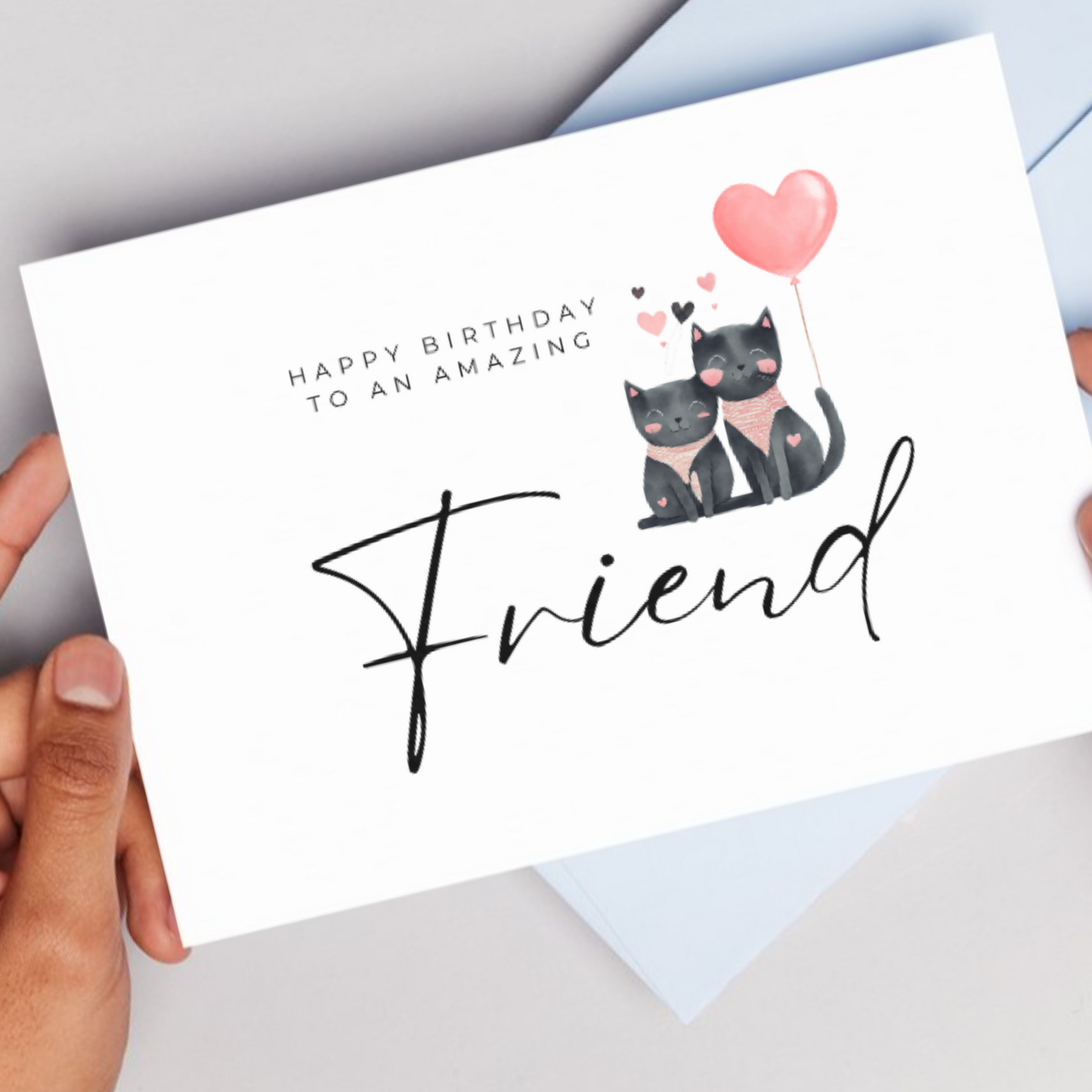 Printable Birthday Card - Friend Cat Lover