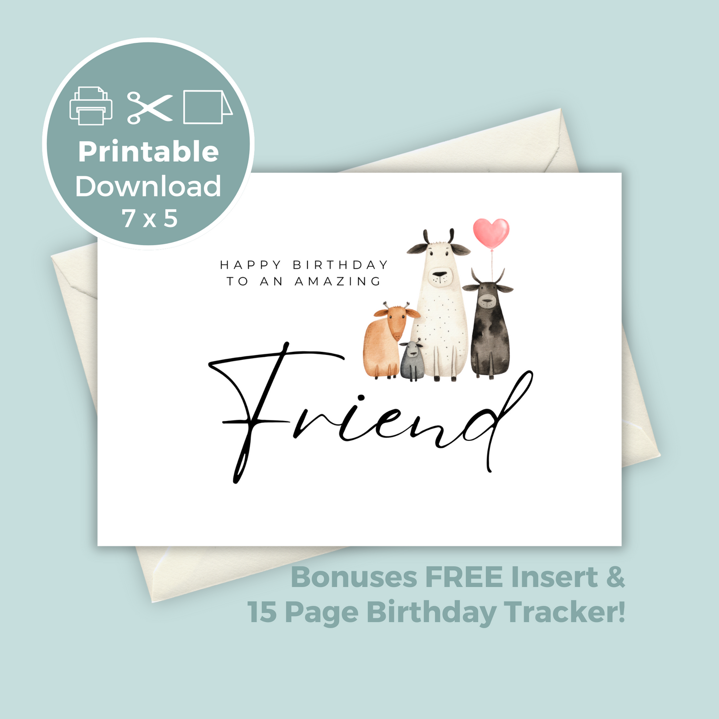 Printable Birthday Card - Friend