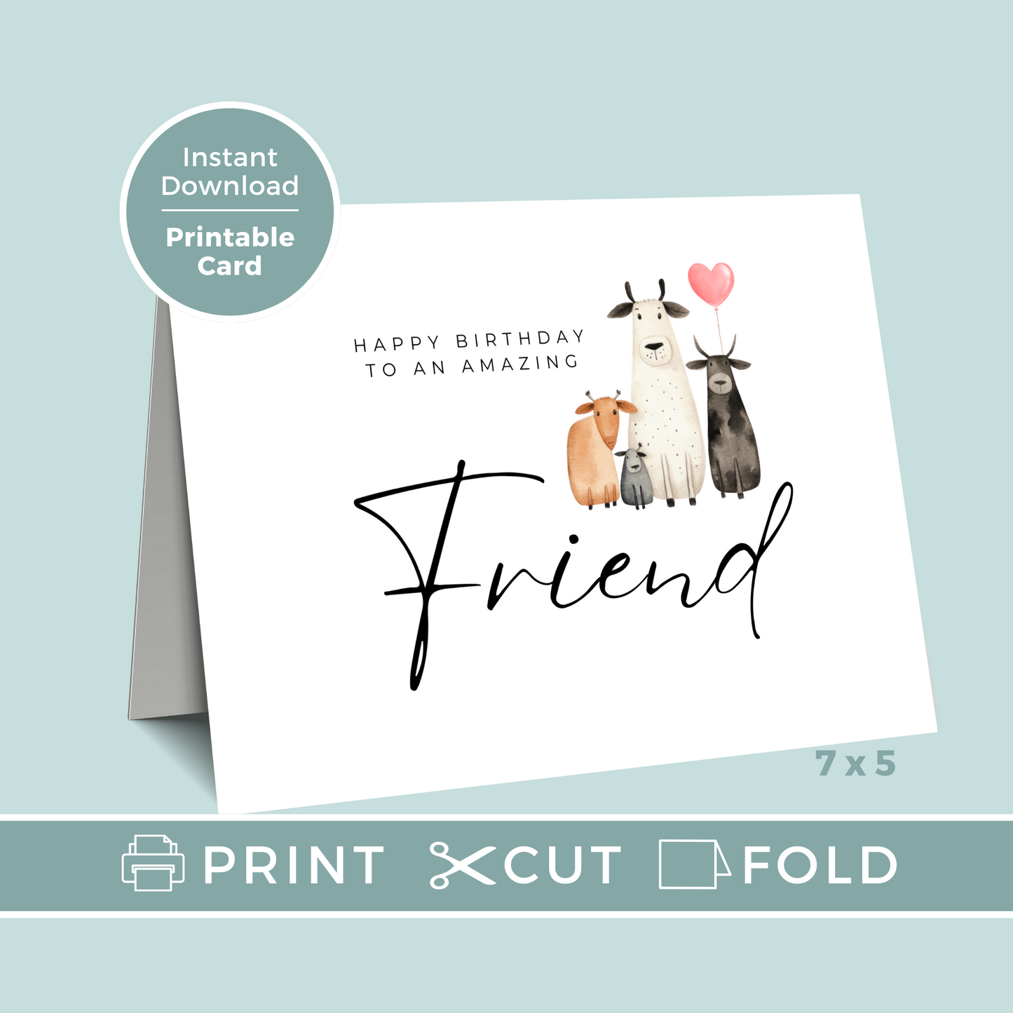 Printable Birthday Card - Friend