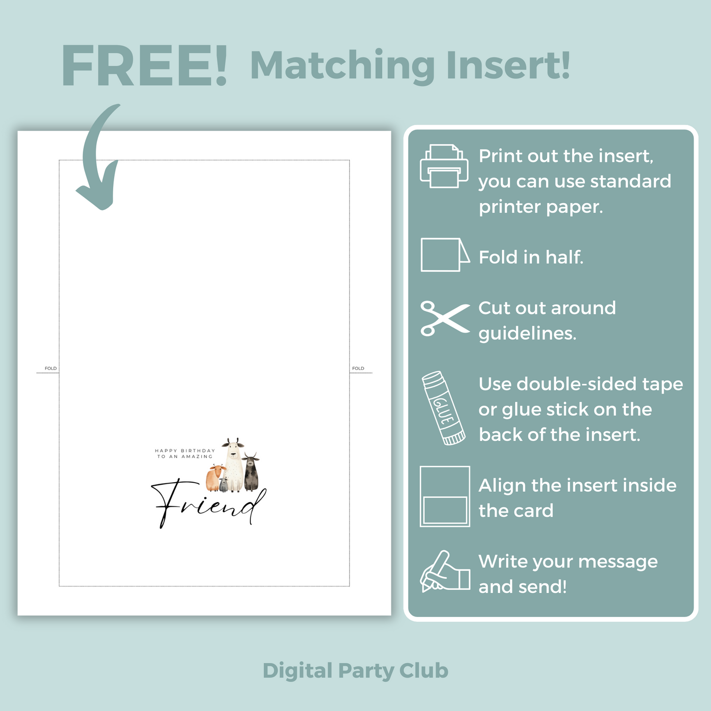 Printable Birthday Card - Friend