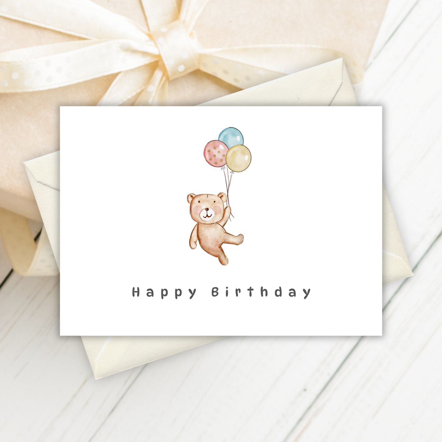 Printable Birthday Card - Baby Bear