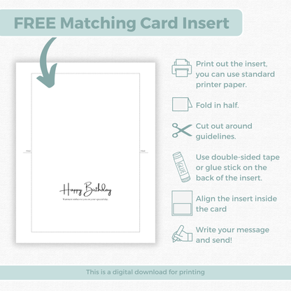 Printable Birthday Card - Cake