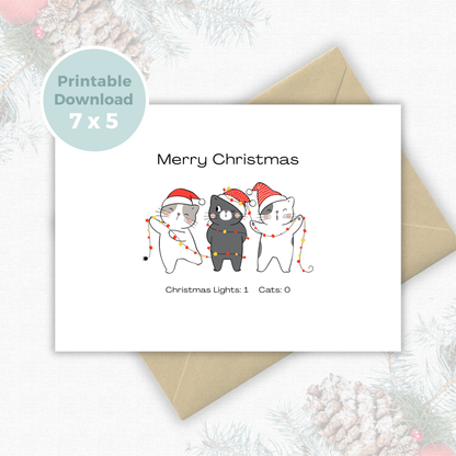 Printable Christmas Card - Festive Border