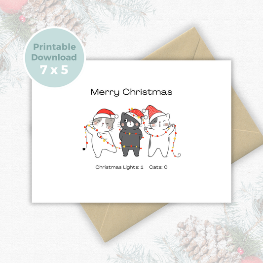 Printable Christmas Card - Festive Border