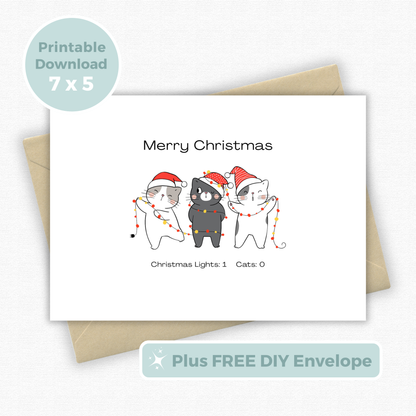 Printable Christmas Card - Festive Border