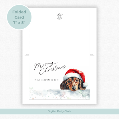 Printable Christmas Card - Pawfect Day