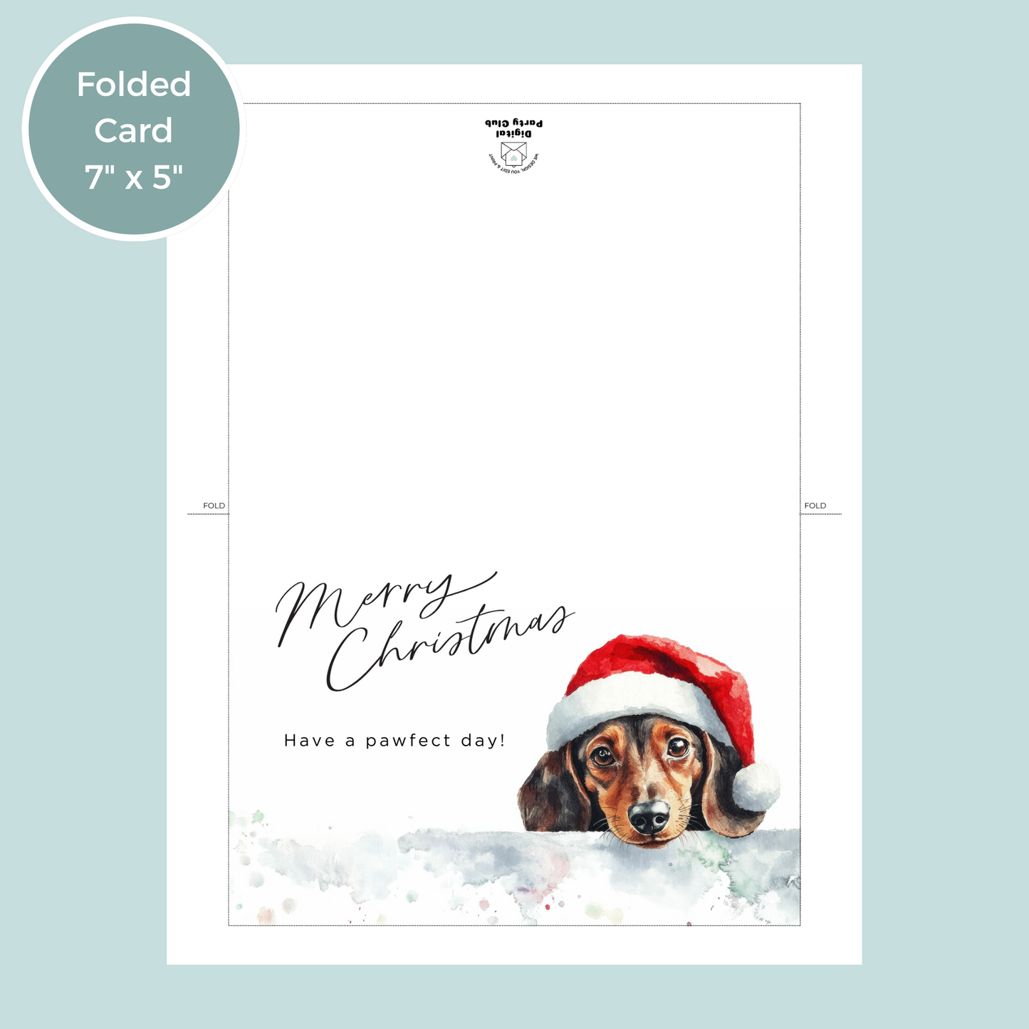 Printable Christmas Card - Pawfect Day