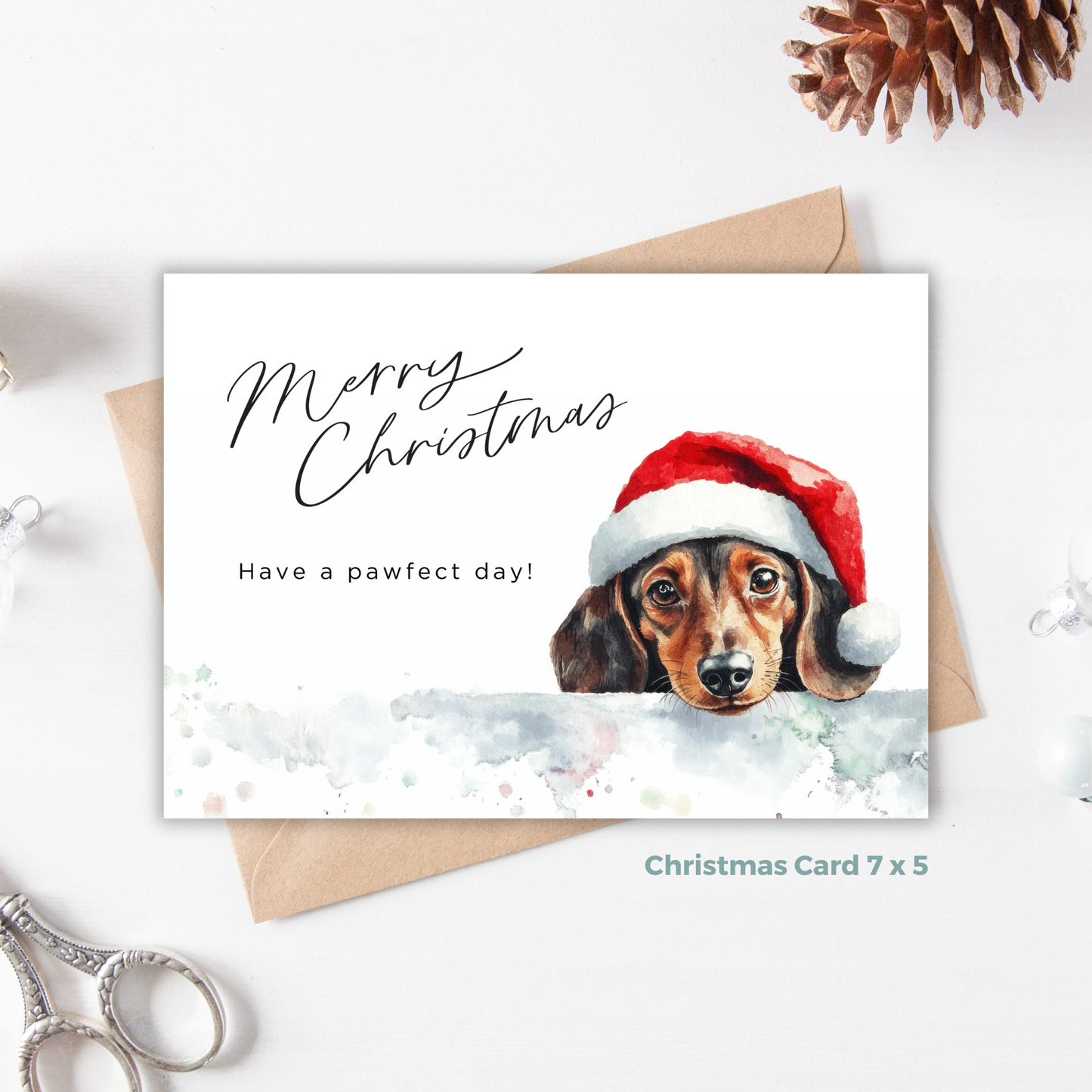 Printable Christmas Card - Pawfect Day